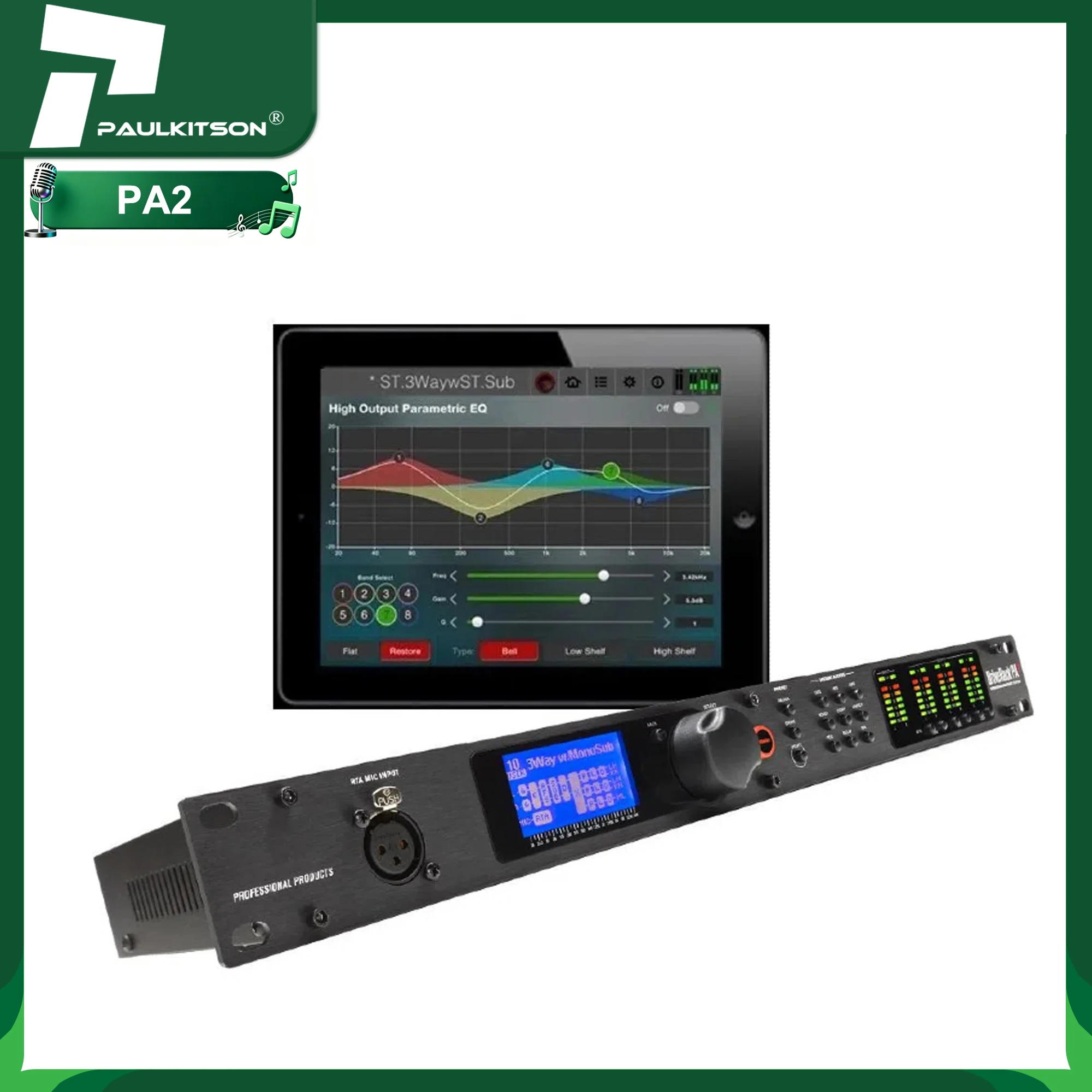 PA2 Driverack 2x6 Digital Audio Processor DSP Effects Equipment for Studio & Stage PA System