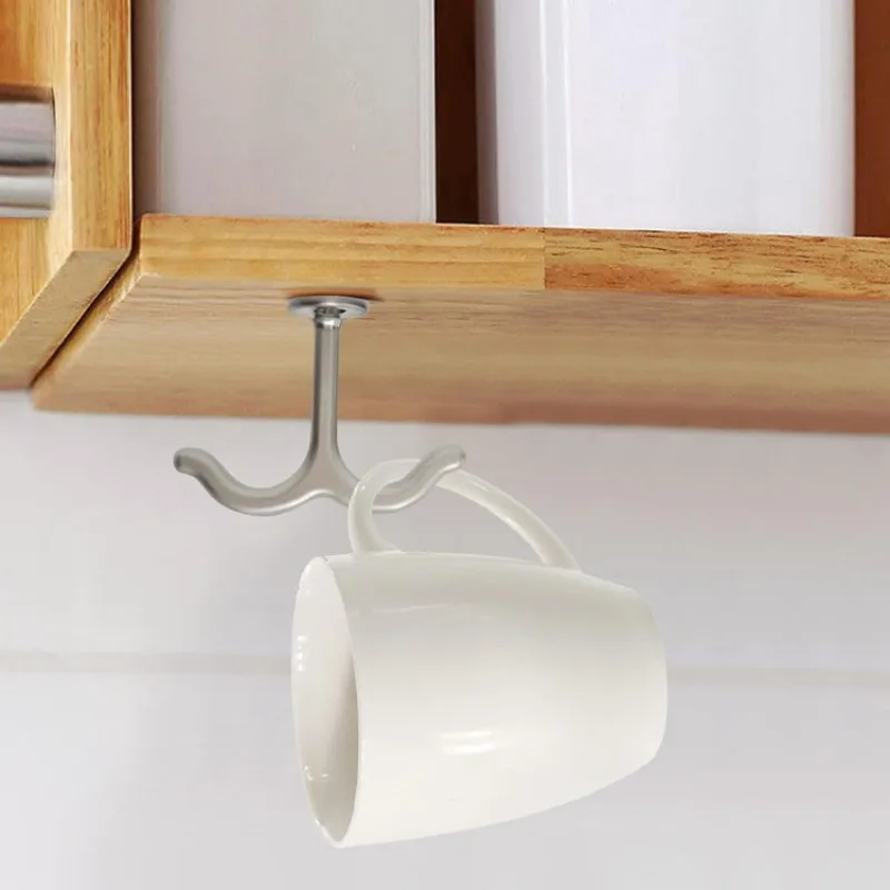 Elegant European Style Cabinet Wardrobe Coat Towel Hat Creative Hooks for Ceiling Double Hooks
