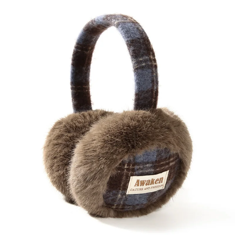 الشتاء الدافئة أضعاف الأذن إفشل منقوشة الفراء سميكة الأذن حماية غطاء للأذنين للنساء المألوف التزلج ركوب غطاء للأذنين سيدة