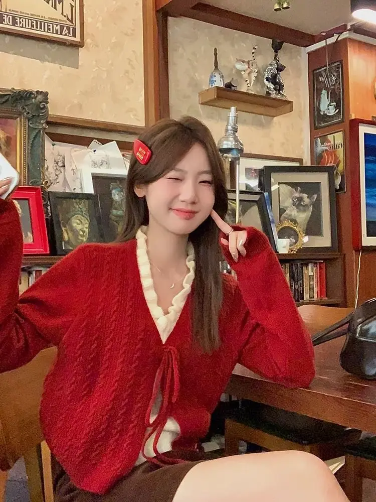 

Sweaters Jumpers Pullovers Womens Pullover Cute Winter Clothes For Woman Loose Mesh Pattern Christmas Holiday Festival Season BF