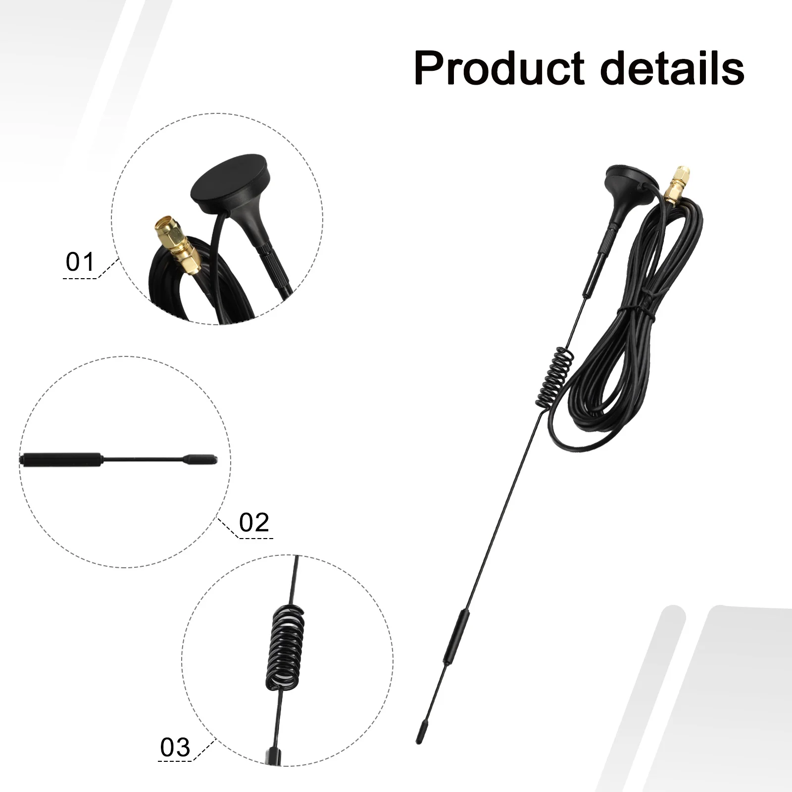 5 8dBi Magnetic Mount Antenna at 868MHz for SMA Male Enhance Your Helium and For LoRa Connectivity Effortlessly