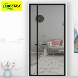 EROCACA Side Open Magnetic Door Screen Mosquito Net Custom Curtain Fly Insect Anti-mosquito Invisible Mesh For Summer Indoor