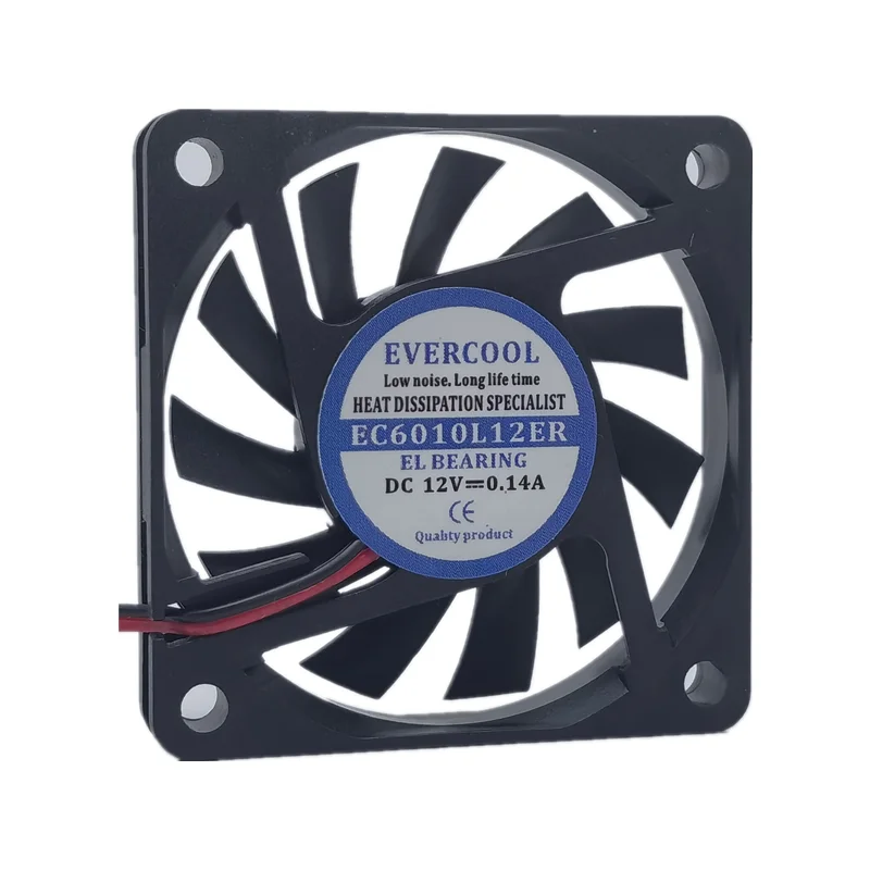 

EC6010L12ER DC12V 0.14A 6CM COOLER 60*60*10MM cooling fan 2 wires 2pin