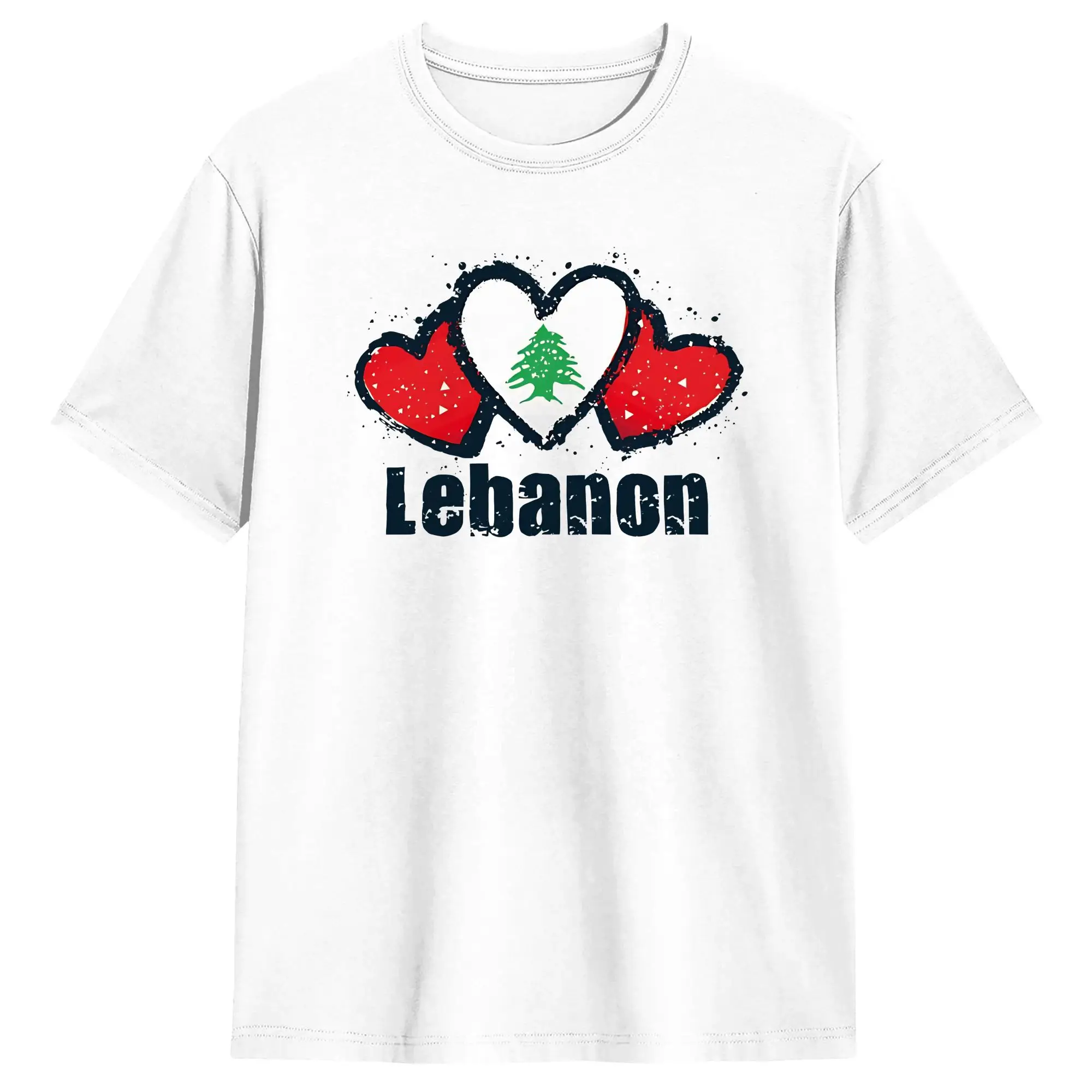 Lebanon Cotton T-Shirt For Men Summer  Y2K Funny T-Shirts Harajuku Tee Shirt Oversize Loose Tops