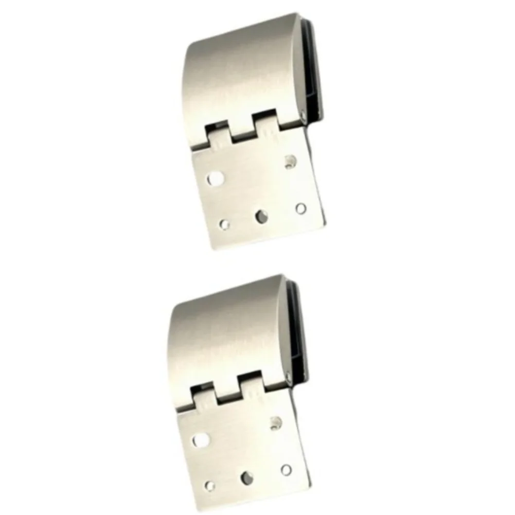 Zinc Alloy Door Hinge for Glass Doors 90 Degree For Pivot Clamp Use in Display Cabinets Bookshelves Storage 2 Pcs