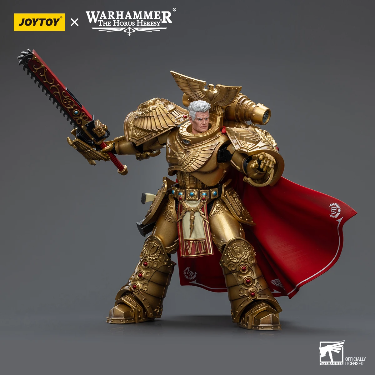 JOY TOY Warhammer "The Horus Heresy" Imperial Fists Rogal Dorn, Primarch Of The Vllth Legion ตัวเลขการกระทําตุ๊กตา Collection