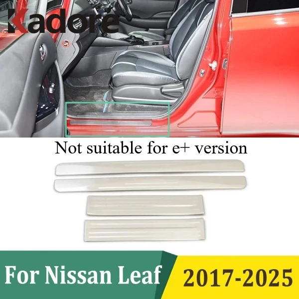 

For Nissan Leaf 2017-2025 Stainless Steel Door Sill Scuff Plates Doors Sills Protectors Cover Trim Car Sticker Accessories