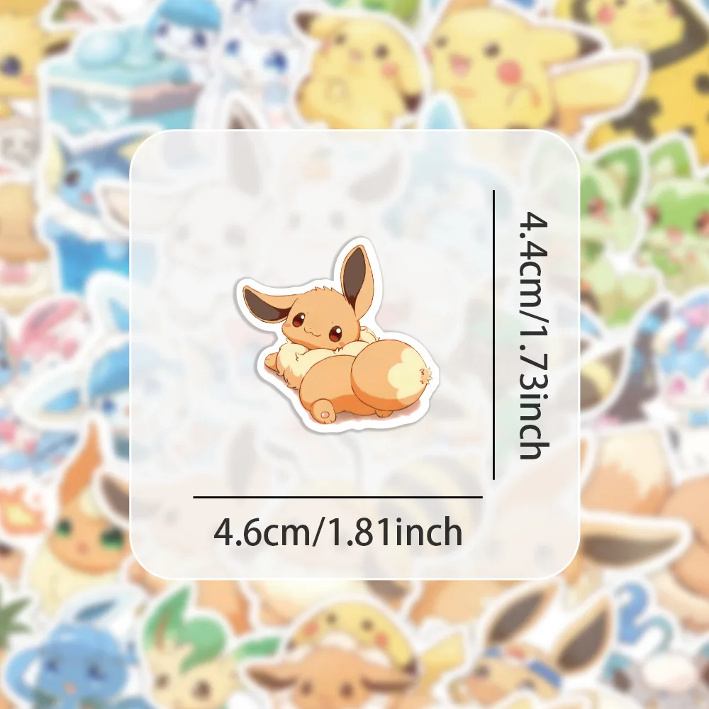 10/30/60PCS Pokemon Cartoon Stickers Leuke Pikaqiu Eevee Graffiti Kinderen Speelgoed Koelkast Bagage Laptop Telefoon Gitaar auto Fiets Decals