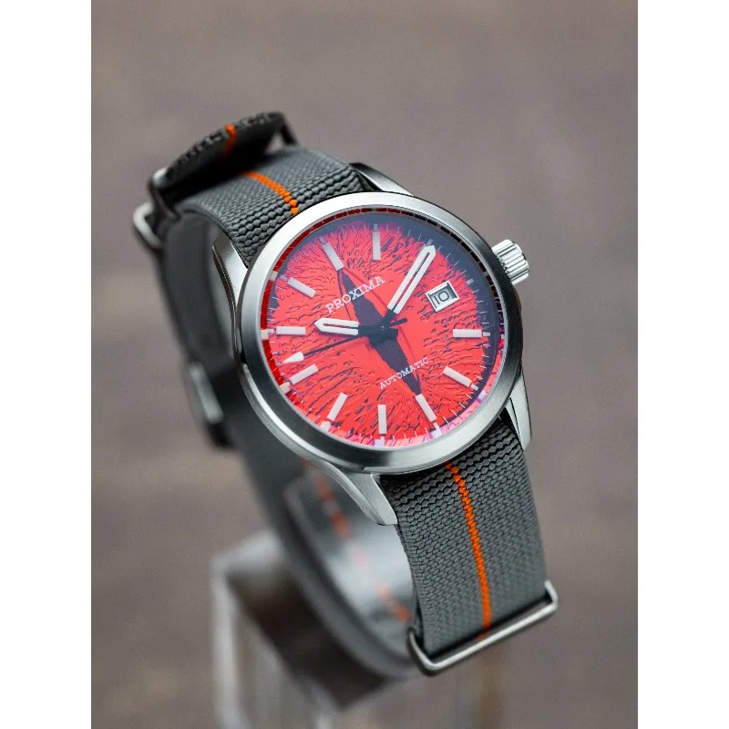 PX1742 Automatic Mechanical Movement Sports Waterproof Men's Watch, Transparent 9015