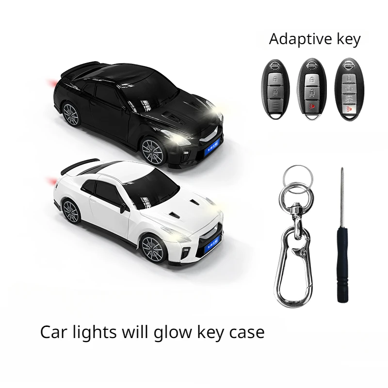 

For Nissan GTR Key Case Skyline Car Model Case Remote Control Protective Cover Key Chain Accessory Surprise Gift Car Decoration