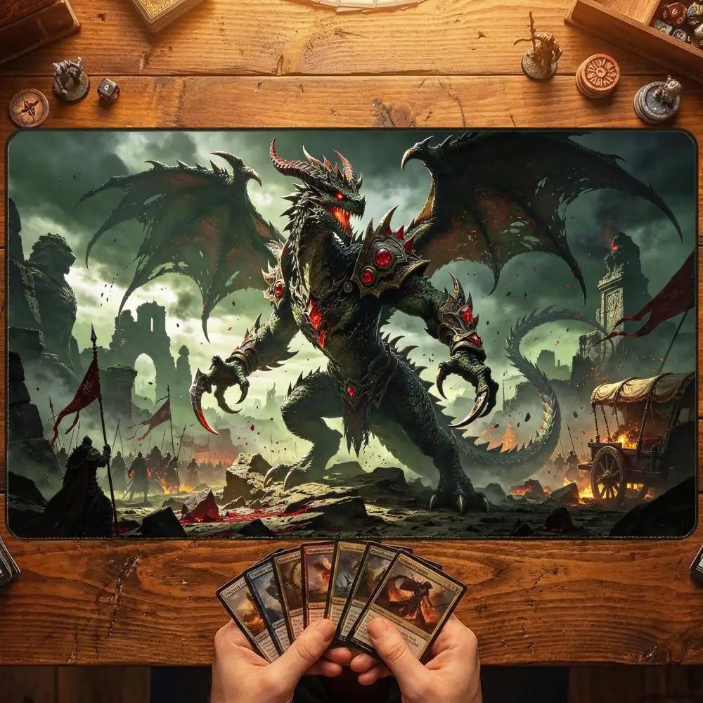 Shadow Giant Spider Table Mat Thick Rubber Base Smooth Cloth For Esports Gaming Desk Decor