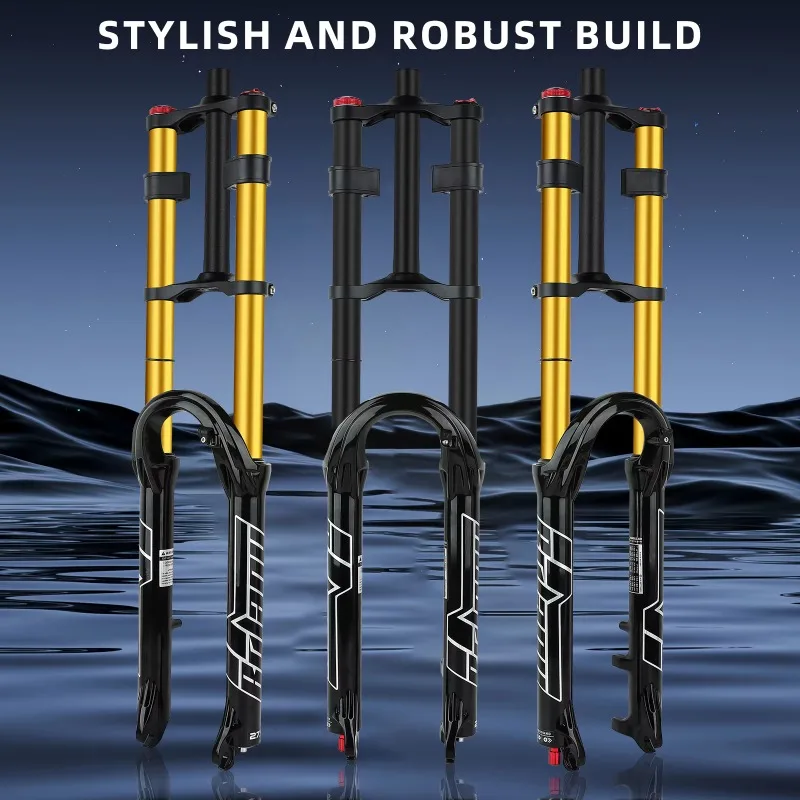 BOLANY Double Crown MTB Air Suspension Fork 27.5/29 Inch 9x100mm Quick Release