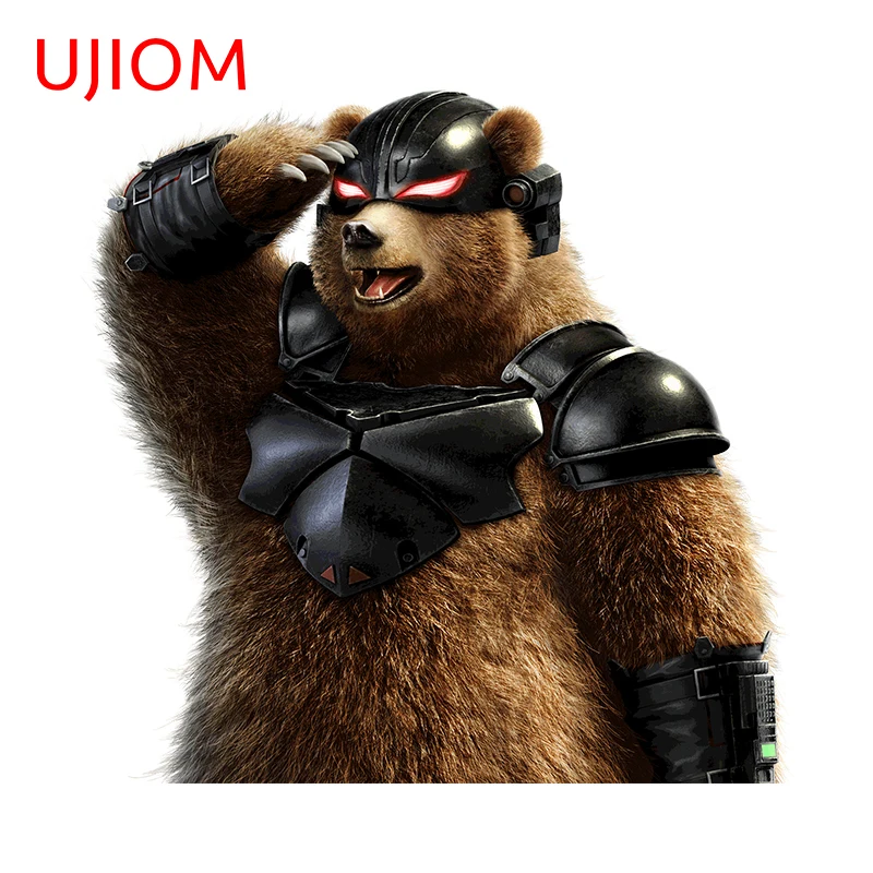 UJIOM 13cm X 12.7cm Armed Bear Amusing Peeking Wall Stickers Creativite Baby Nursery Room Decal Interesting Windows Home Chambre