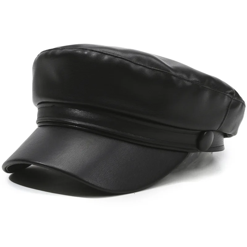 

Spring and Autumn Versatile Beret Retro Flat Top Visor Small Face Black Painter Hat Fashion Hat Classic Versatile Adjustable