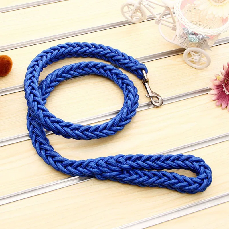 130cm Long Adjustable Large Dog Pets Leash Double Colors Canvas Double Row Nylon Dog Collar For Medium Large Dogs Pet Supplies