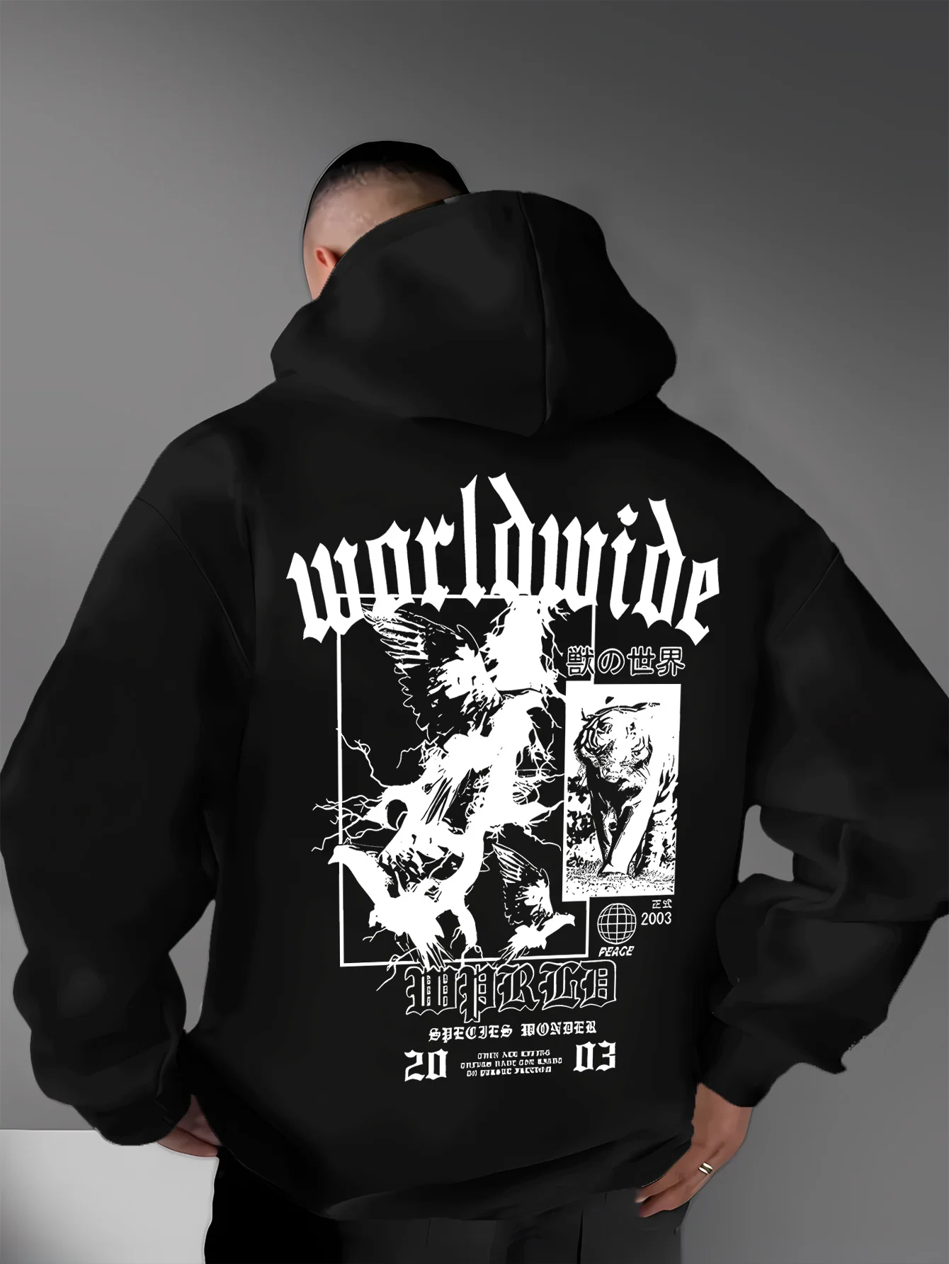 Men's Regular-Fit Hooded Sweatshirt with Letter-Print Design, Featuring a Hooded Collar Style, a Casual Long-Sleeved Pullover Sh