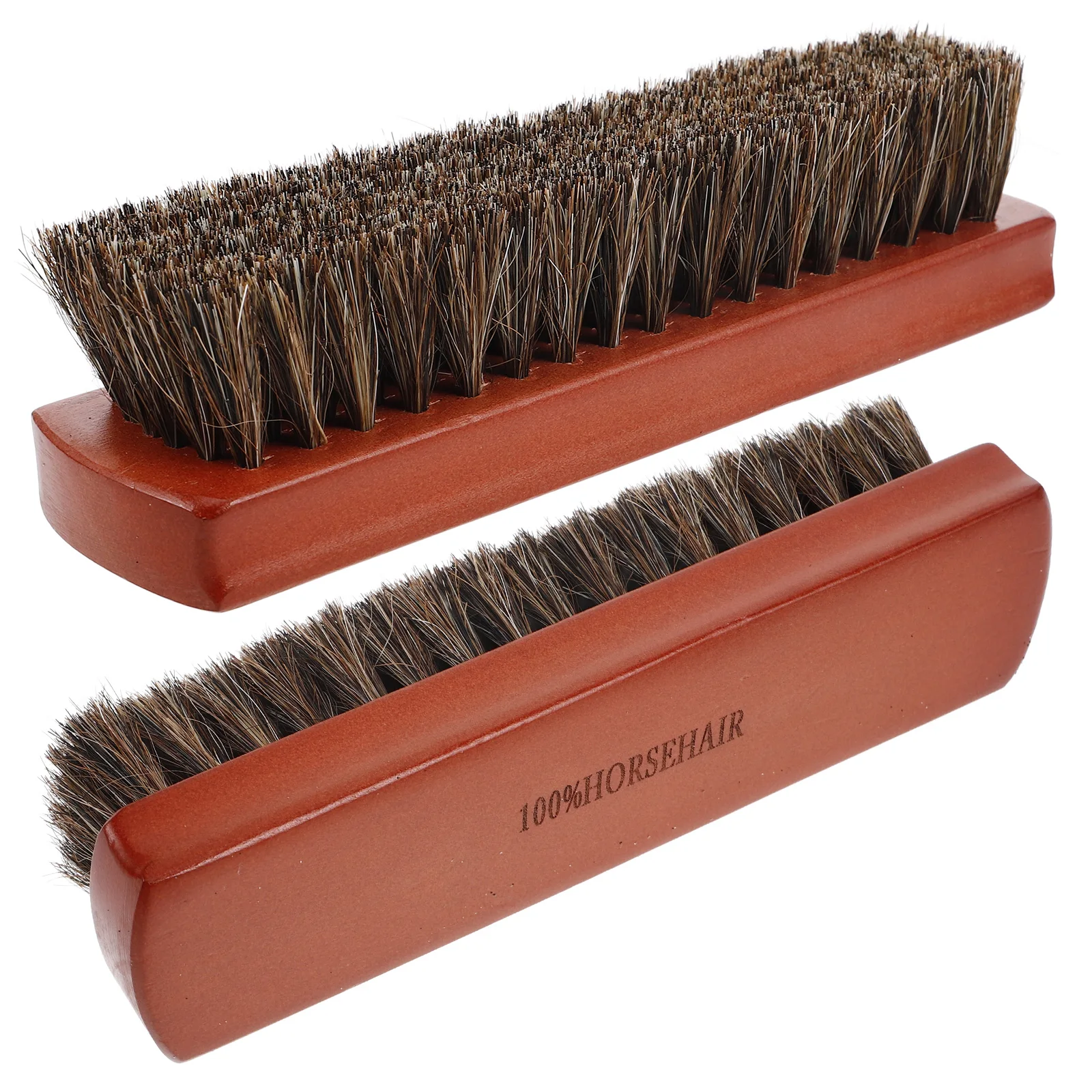 

2pcs Shoe Cleaning Brush Polishing Cloth Horse Hair Suede Grooming Tools Kit Home Supplies