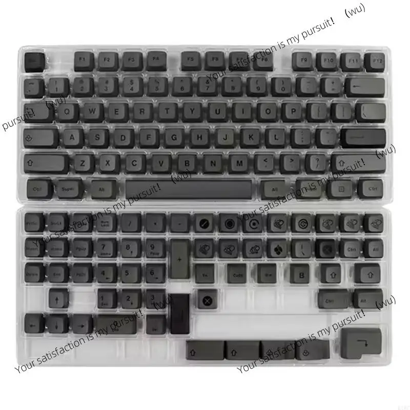PBT XDA Profile Keycap Set 133Keys Gray Keycap for Customs Keyboards