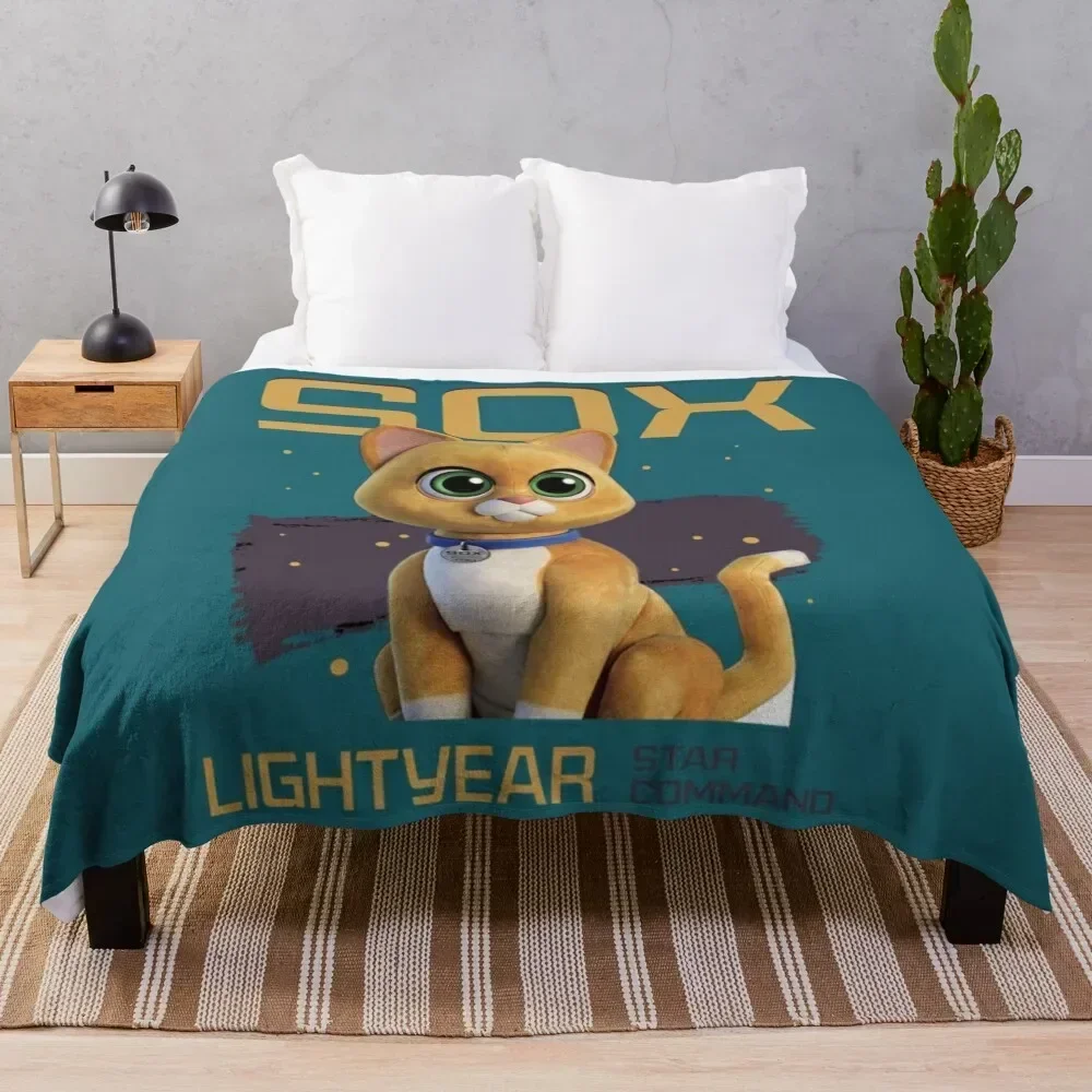 

sox robot cat Throw Blanket Warm Comfortable Blanket for Office Napping