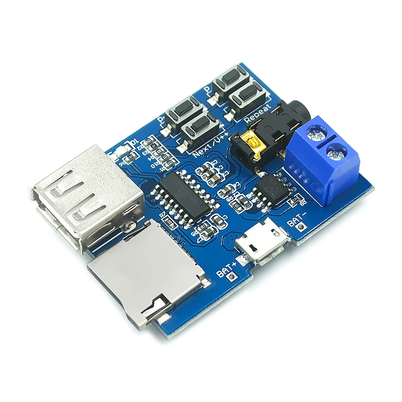 TF card U disk MP3 Format decoder board module amplifier decoding audio Player