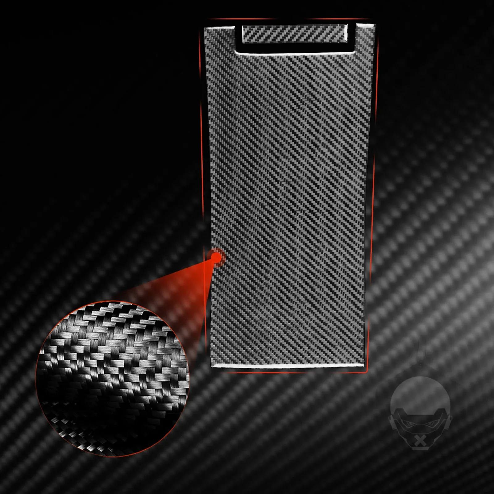 Suitable for Ford Mustang 09-14 Carbon Fiber Interior Modification Armrest Cover Panel Decoration Car Modification Parts