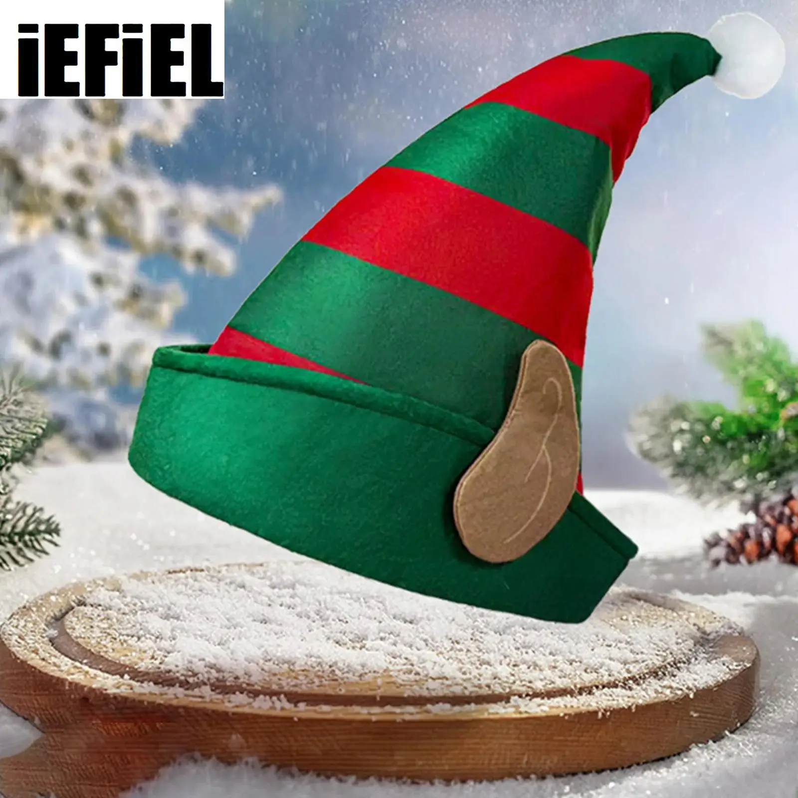 

Kids Christmas Santa Hat Xmas Long Plush Pompom Hat For Woman Man Novelty Holiday Hat 2025 New Year Festive Party Supplies Gifts