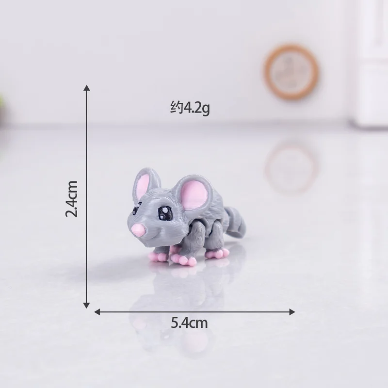 

Renchen Jewelry 3D Printed Articulated Simulation Animal Figurine Creative Craft Ornament Home Decor Collectible Gift Wholesale