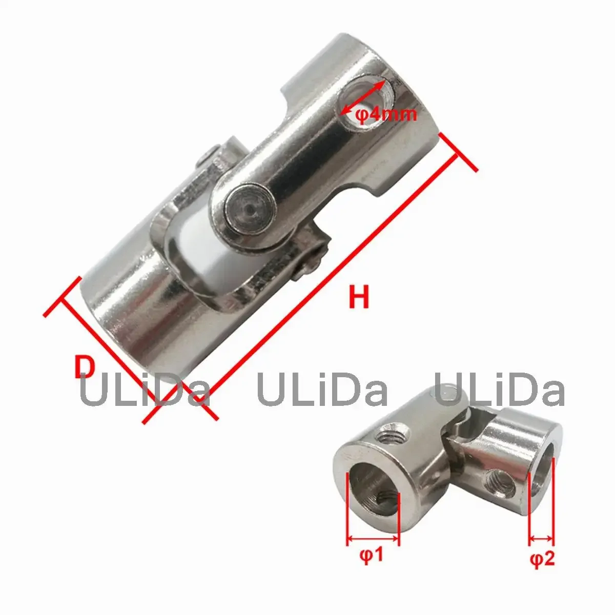 5pcs Metal Universal Joint RC Cars Boats Cardan Gimbal Couplings 2.3 3 4 5 6 3.17mm