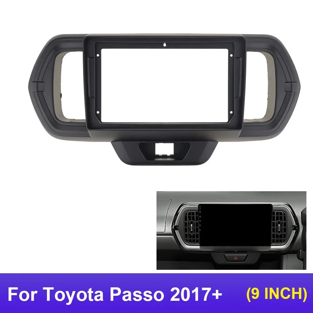 9 Inch Car Frame Fascia Adapter Android Radio Dash Fitting Panel Kit For Toyota Passo 2017+