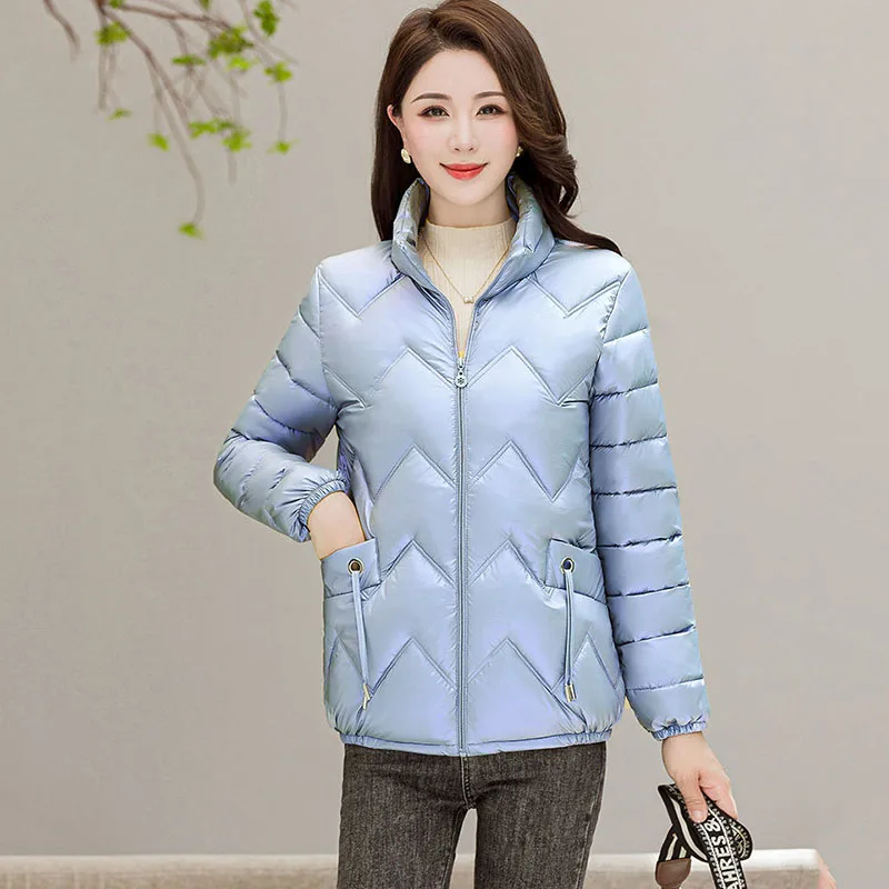 2022 Autumn And Winter New Down Padded  Stand Collar Warm Wash-free Middle-aged And Young Fashion Padded  Women5xL