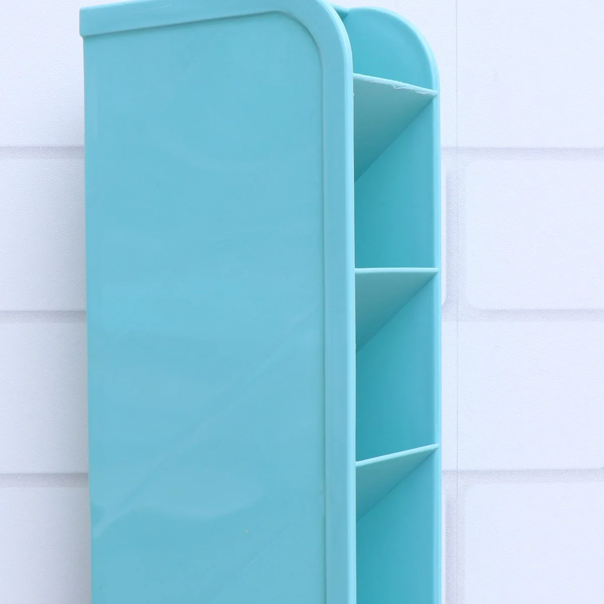 Grande verde maquiagem escova de armazenamento organizador caneta titular rack para batom rímel canetas papelaria titular