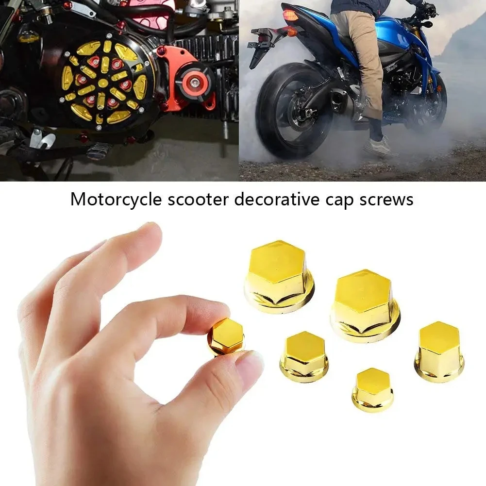 30PCS/Set Motorcycle Head Screw Cover Modification Accessories Decorative Parts for Yamaha Kawasaki Honda screw cap universal