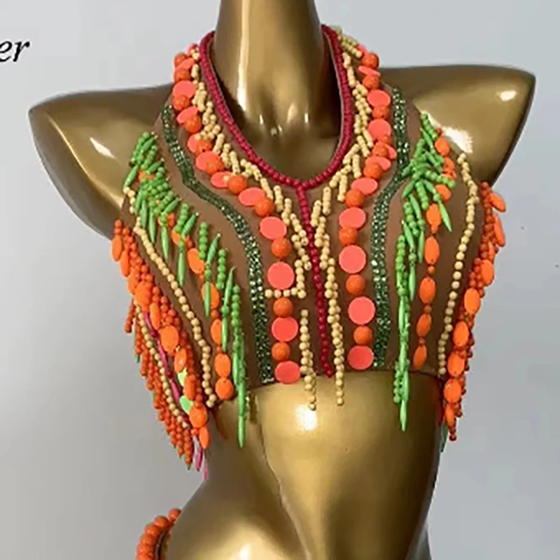 

Latin Dance Competition Women's High-end Custom American Retro Cha Cha Performance Diamond-encrusted Blackpool dress