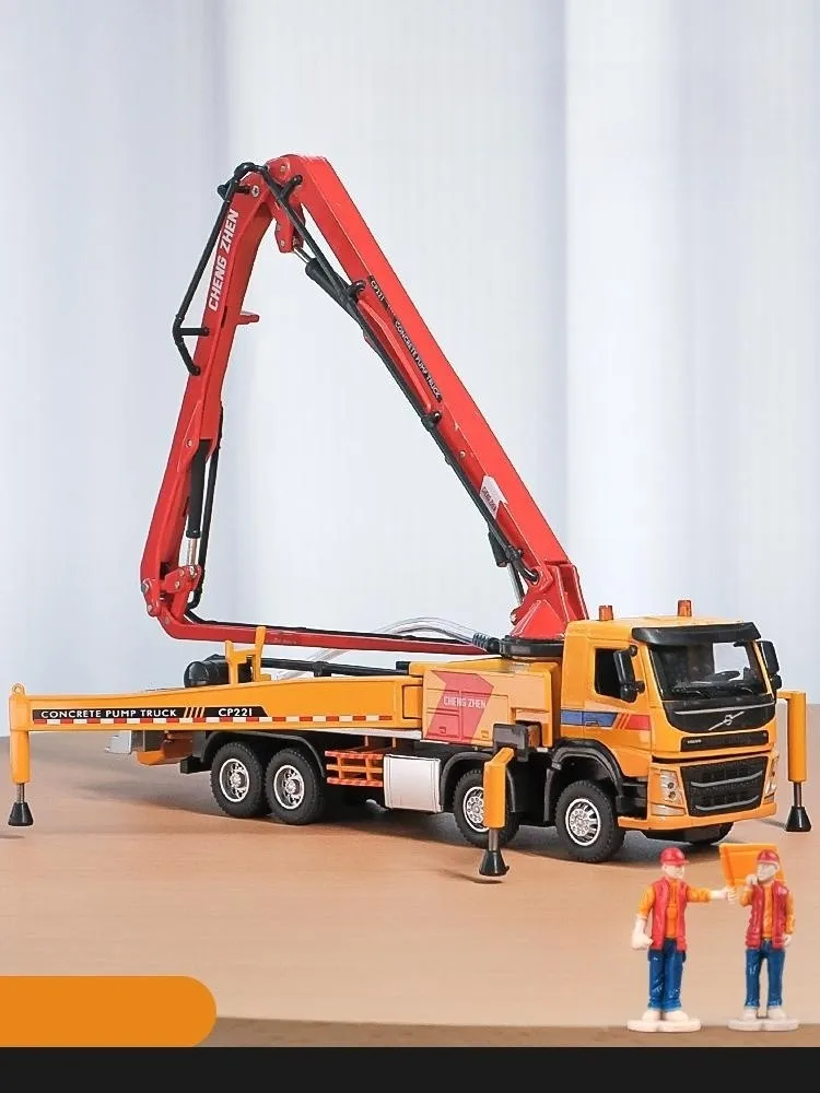 1/50 ボルボコンクリートポンプトラックおもちゃの車ダイキャスト