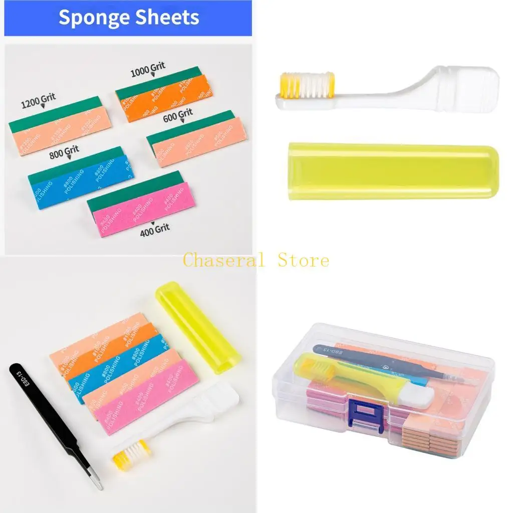 

E7CE Professional Model Sanding Sponge Sheets Assortment For Hobbyists And Craft Enthusiasts