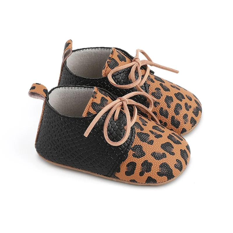 

Spring Baby Soft Soles Girls First Walkers Shoes Non-slip Rubber Leather Soles Fashion Leopard Snekers Baby Walking Shoes