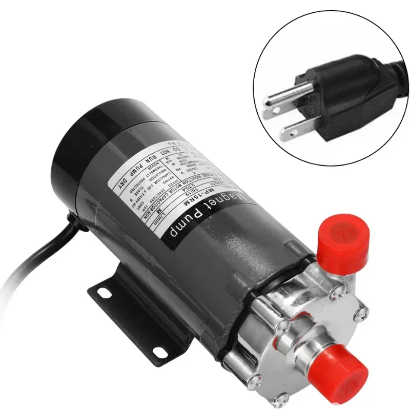 

304 Stainless Steel 15R Magnetic Pump - Food Grade 140°C Heat Resistant Homebrew Beer Brewing Kit (EU Plug)