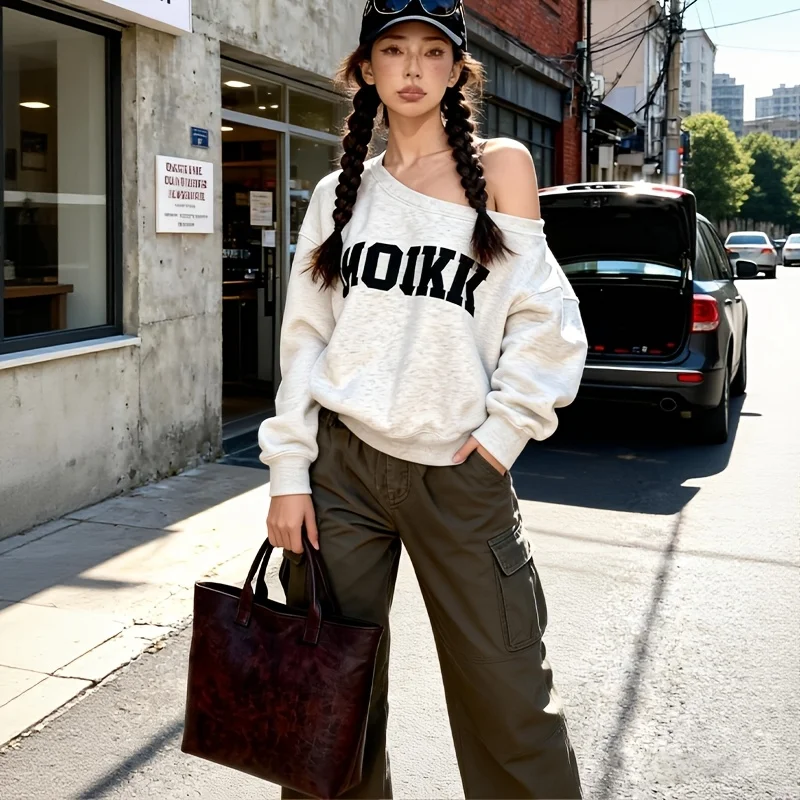 

Retro Suede-Like Cracked Pattern Tote Bag for Women, Dark Coffee Color, Large Capacity Commuter Handbag