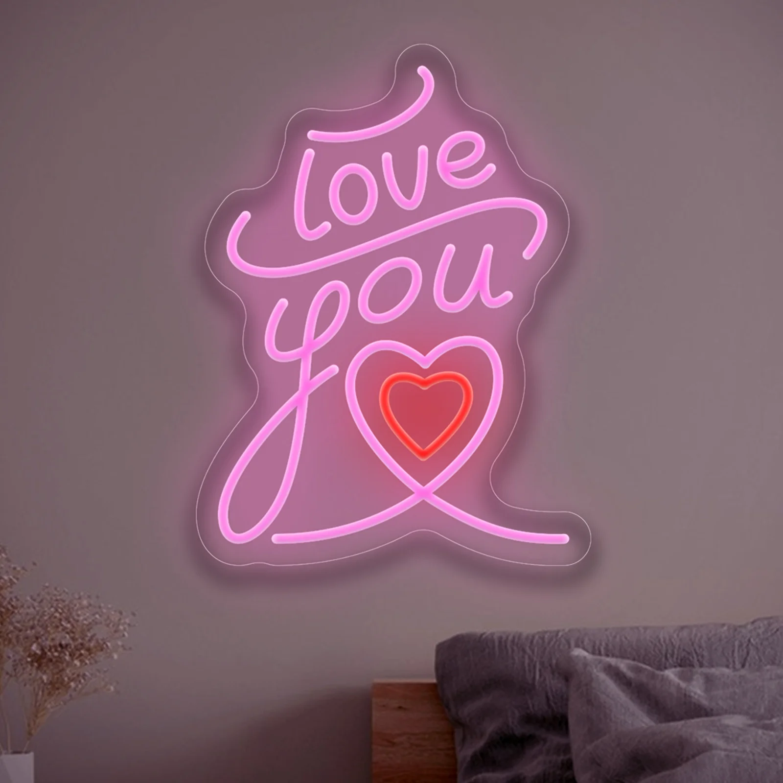 

Неоновая вывеска «Люблю тебя» на День святого Валентина, USB, с регулировкой яркости, для спальни, романтического декора свадьбы, подарки для пар