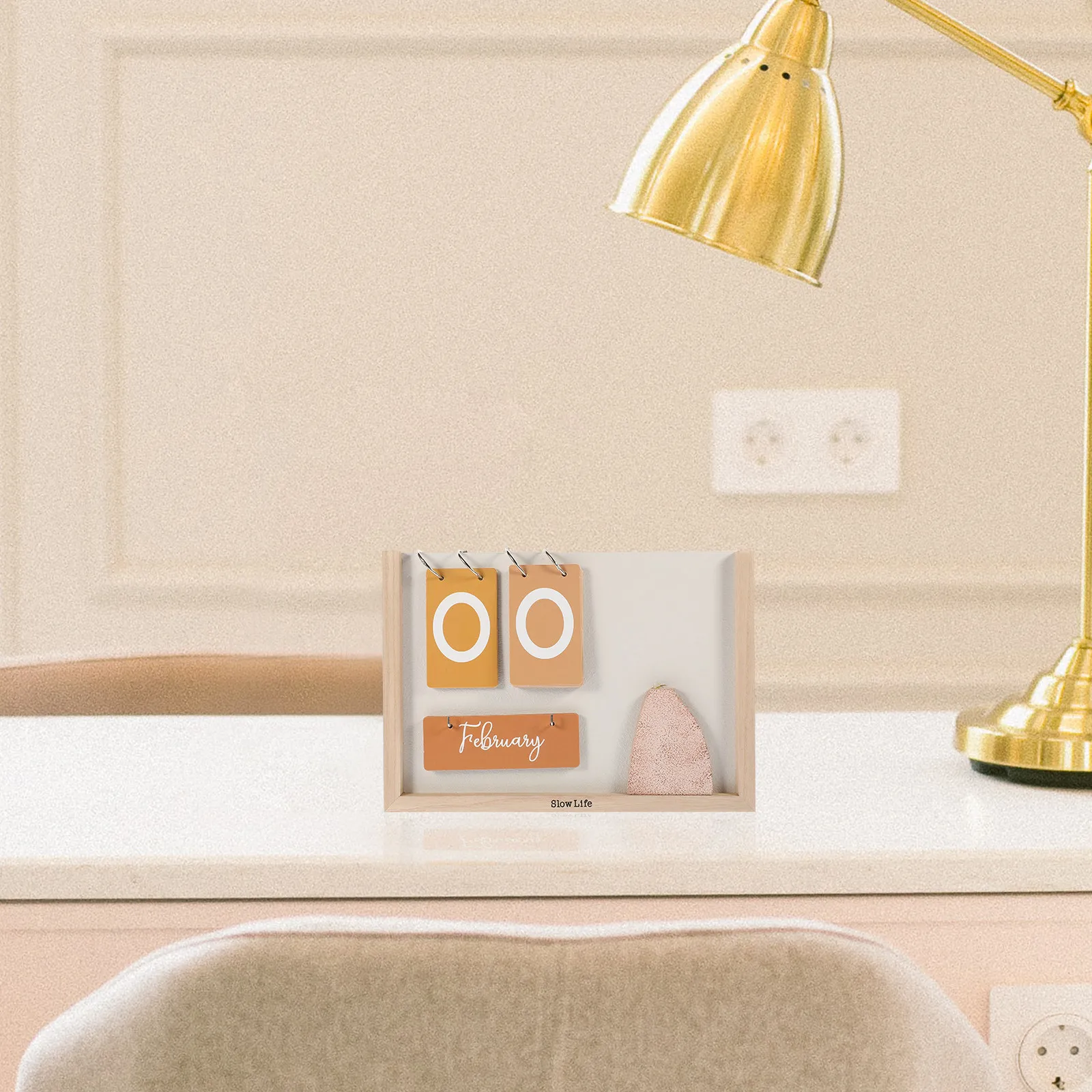 

Креативный деревянный настольный вечный календарь с кольцевым механизмом, винтажный декор для офиса, дома, класса