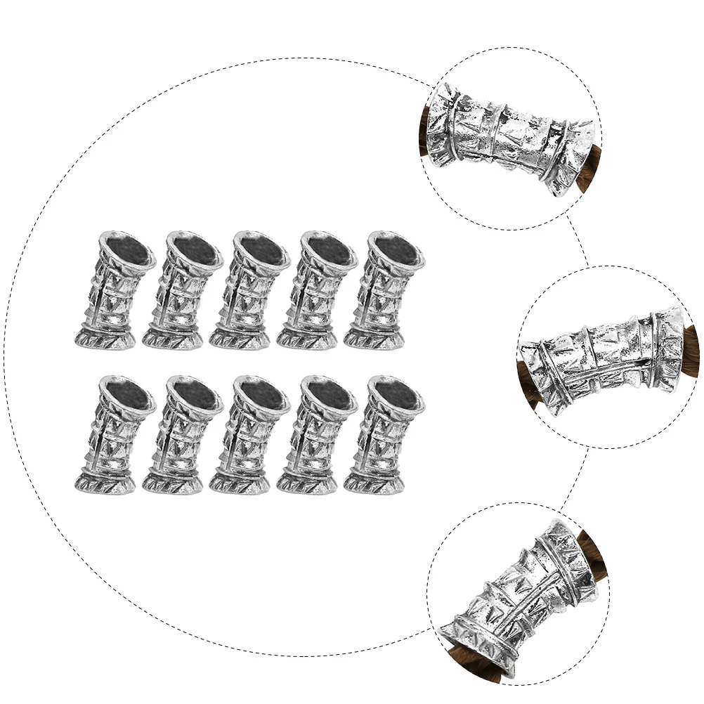 10 قطع النساء الرجعية سبيكة غطاء الرأس ديكور المجدل تجديل الخرز تزيين خمر الشعر خوذة