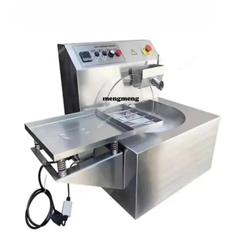 Continuous Small Chocolate Melting Machine With Vibration Table For Chocolate Tempering, Melting And Covering Machine
