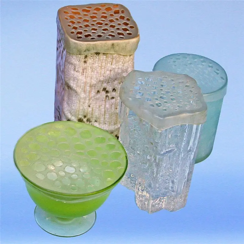 A04G-Flower Arranger Flower Arranging Cap Flower Frog Grid Silicone Stretchable Flower Arranger & Craft Organizer 1 Pack