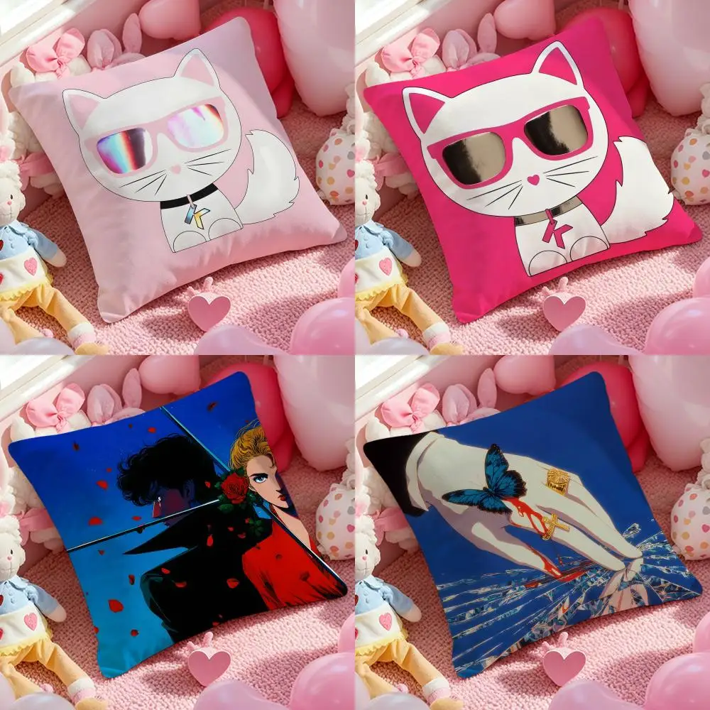 Dead For Love Cushion Cover Anti-dustmite Pillowcase Invisible Zipper Silky Short Plush Sofa Cushion Cover