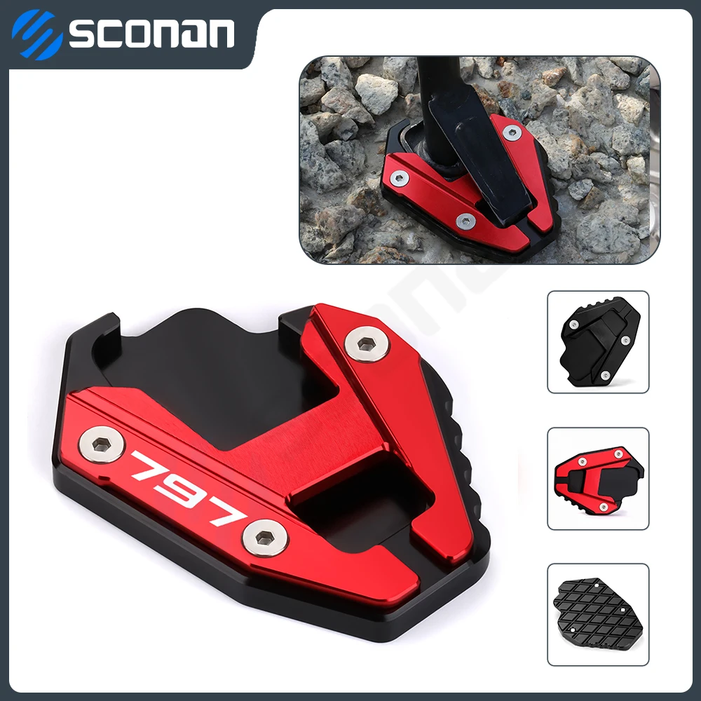 For Ducati Monster 797 821 821 Dark Stealth 937 937 SP Motorcycle Foot Kickstand Side Stand Enlarge Extension Plate Accessories