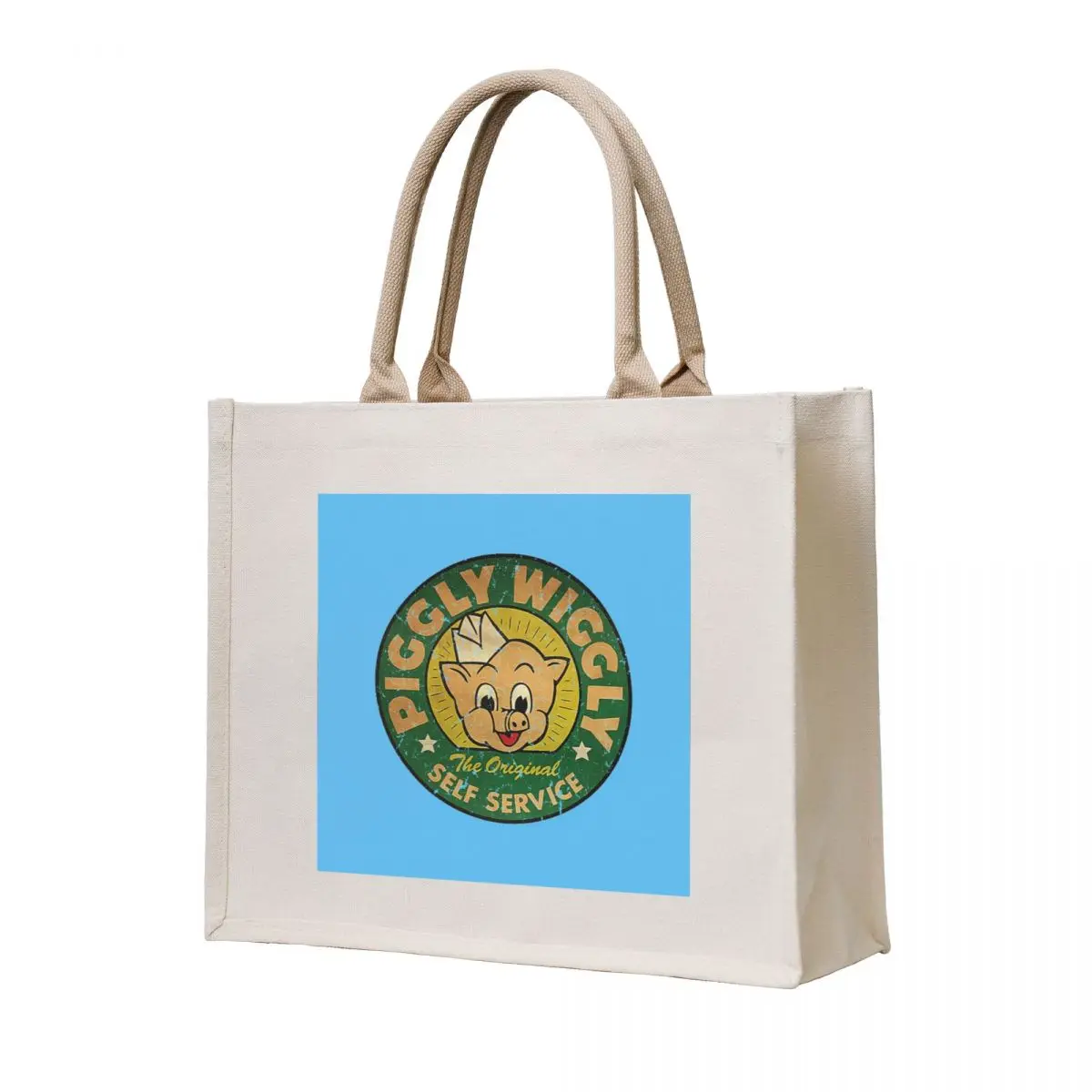 

Vintage Piggly Wiggly Tote Bag Shopper handbag canvas bags Candy bags tote bag screen
