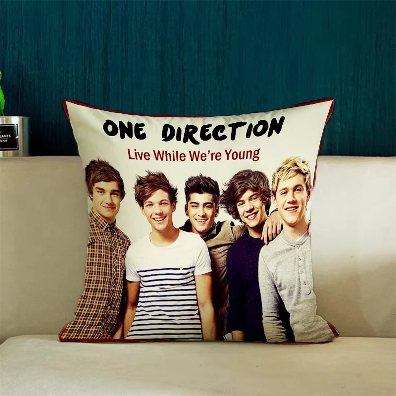 

One Directionss Fan Gifts Pillow Cases 45x45 Cushion Cover for Living Room Cushions Home Decor Pillow Covers Decorative Luxury