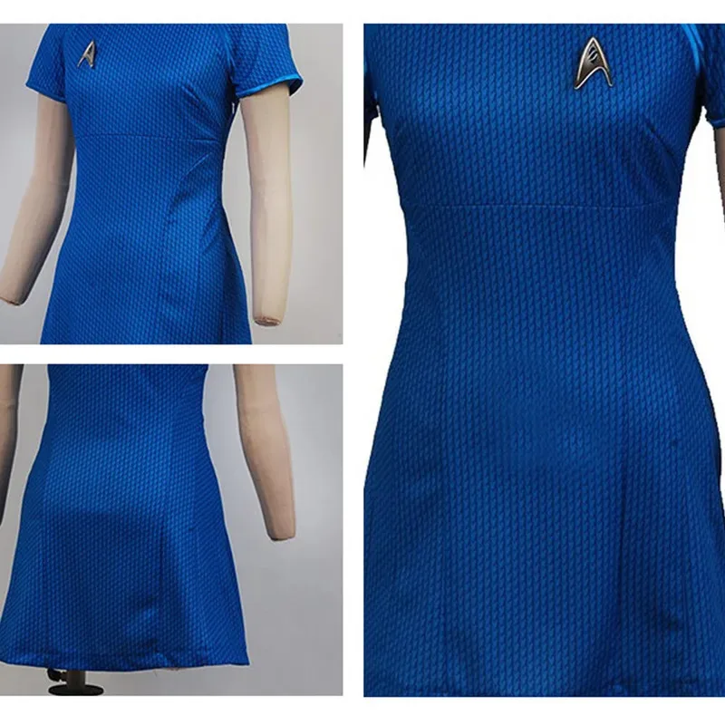 

CyStartreks Costumes Cosplay ST Into Darkness Carol Marcus Original Blue Woman Uniform Cosplay Costumes
