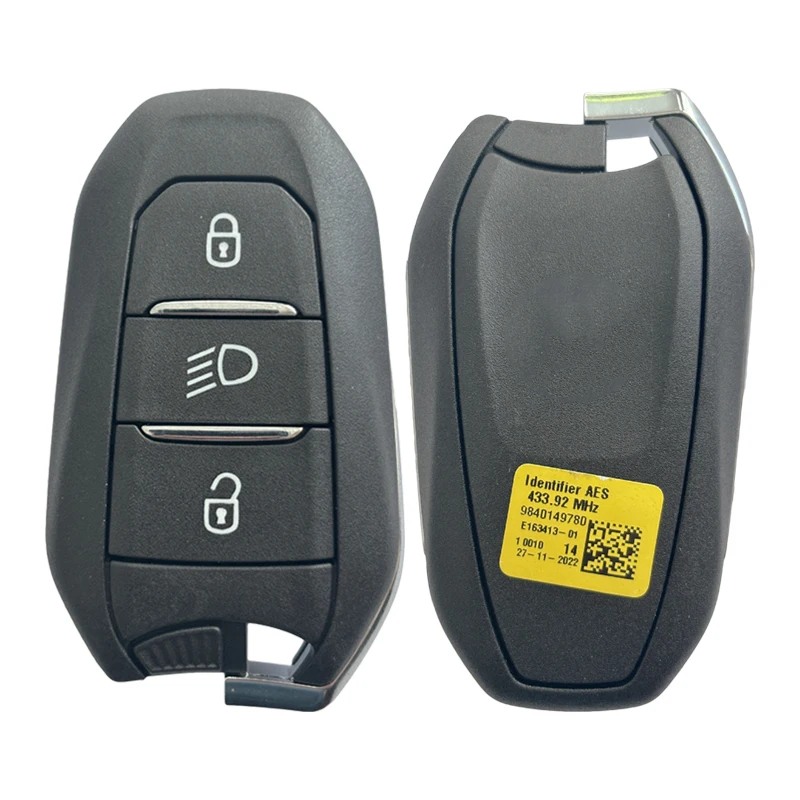 AK009035 Original A3M15 For Peugeot 3 Button Lamp Smart Remote Key IM3A 433.92MHz 4A Hitag AES Chip R-C-VCD-IM3A