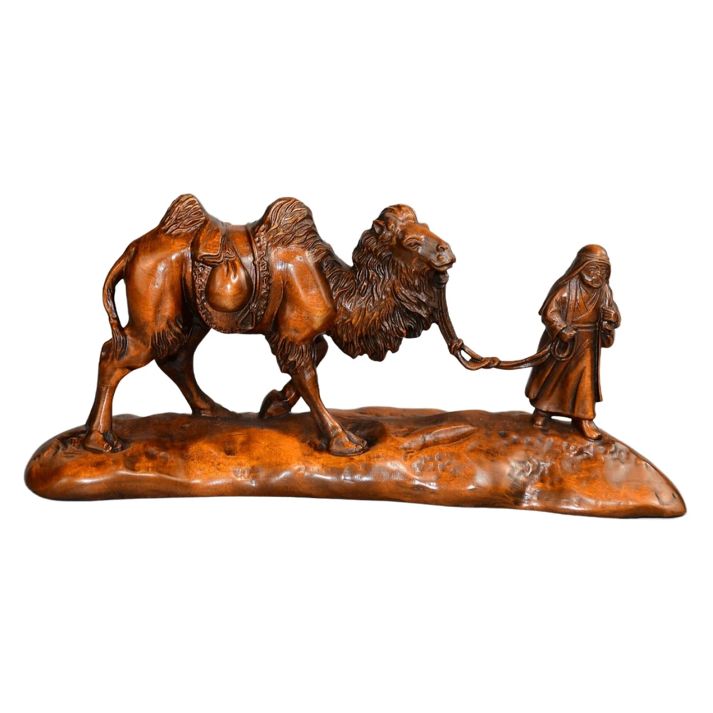 Ornements en bois sculpté Statue de chameau Figurine désert soie route prospérité Endurance Exploration voyage unité Fortitude progrès